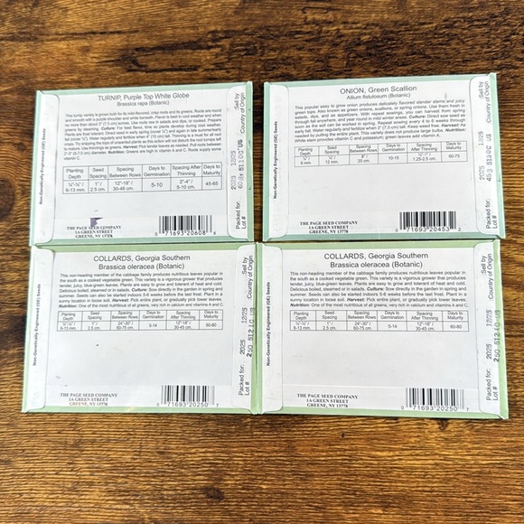 NWT Valley Greene Seed Packet Set Of 4 Different Varieties - Picture 4 of 8